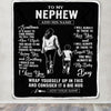 Personalized To My Nephew Blanket From Aunt Auntie Sometimes It's Hard Nephew Birthday Gifts Graduation Christmas Customized Fleece Throw Blanket | siriusteestore