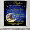 Personalized To My Nephew Blanket From Aunt Auntie Uncle I Am Always With You Wolf Nephew Birthday Graduation Christmas Customized Bed Fleece Throw Blanket | siriusteestore