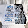 Personalized To My Nephew Blanket From Aunt Uncle Auntie I Close My Eyes White Tiger Nephew Birthday Gifts Graduation Christmas Custom Fleece Throw Blanket | siriusteestore