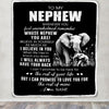 Personalized To My Nephew Blanket From Aunt Uncle Whenever You Feel Elephant Nephew Birthday Gifts Graduation Christmas Customized Fleece Throw Blanket | siriusteestore