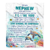 Personalized To My Nephew Blanket Turtle I Love You Forever From Aunt Auntie Uncle Nephew Birthday Gifts Christmas Graduation Customized Fleece Blanket | siriusteestore