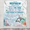 Personalized To My Nephew Blanket Turtle I Love You Forever From Aunt Auntie Uncle Nephew Birthday Gifts Christmas Graduation Customized Fleece Blanket | siriusteestore