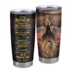Personalized To My Nephew From Uncle Aunt Auntie Stainless Steel Tumbler Cup I Wish You The Strength Lion Nephew Birthday Graduation Christmas Travel Mug | siriusteestore