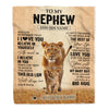 Personalized To My Nephew Gifts Blanket From Aunt Auntie Always Remember Lion Gifts For Nephew Birthday Graduation Christmas Customized Fleece Throw Blanket | siriusteestore
