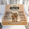 Personalized To My Nephew Gifts Blanket From Aunt Auntie Always Remember Lion Gifts For Nephew Birthday Graduation Christmas Customized Fleece Throw Blanket | siriusteestore