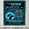 Personalized To My Nephew Gifts Blanket From Aunt Auntie Promise To Love You Gifts For Nephew Birthday Graduation Christmas Custom Fleece Throw Blanket | siriusteestore