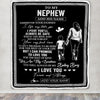 Personalized To My Nephew Gifts Blanket From Aunt Auntie Wherever Your Journey In Life Aunt Nephew Birthday Gifts Christmas Customized Fleece Throw Blanket | siriusteestore