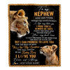 Personalized To My Nephew Gifts Blanket From Aunt Auntie Wherever Your Journey In Life Lion Nephew Birthday Gifts Christmas Customized Fleece Throw Blanket | siriusteestore