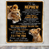 Personalized To My Nephew Gifts Blanket From Aunt Auntie Wherever Your Journey In Life Lion Nephew Birthday Gifts Christmas Customized Fleece Throw Blanket | siriusteestore
