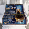 Personalized To My Nephew Gifts Blanket From Aunt Uncle Auntie I Wish You The Strength Bear Nephew Birthday Gifts Christmas Graduation Custom Fleece Blanket | siriusteestore