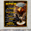 Personalized To My Nephew Gifts Blanket From Aunt Uncle Auntie I Wish You The Strength Eagle Nephew Birthday Gifts Christmas Graduation Custom Fleece Blanket | siriusteestore