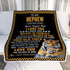 Personalized To My Nephew Gifts Blanket From Aunt Uncle Auntie This Old Tiger Love You Nephew Birthday Gifts Graduation Christmas Customized Fleece Blanket | siriusteestore