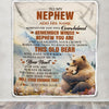 Personalized To My Nephew Gifts Blanket From Aunt Uncle Auntie Whenever Bear Unique Birthday Gifts For Nephew Graduation Christmas Custom Fleece Throw Blanket | siriusteestore