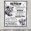 Personalized To My Nephew Gifts Blanket From Aunt Uncle Auntie Whenever White Tiger Unique Birthday Gifts For Nephew Graduation Christmas Fleece Throw Blanket | siriusteestore