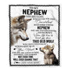 Personalized To My Nephew Gifts Blanket From Aunt Uncle Auntie Whenever Wolf Unique Birthday Gifts For Nephew Graduation Christmas Custom Fleece Throw Blanket | siriusteestore