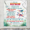 Personalized To My Nephew Gifts Blanket From Aunt Uncle Auntie Whenever You Feel Dragonfly Nephew Birthday Gifts Graduation Christmas Custom Fleece Blanket | siriusteestore