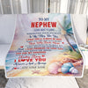 Personalized To My Nephew Gifts Blanket From Aunt Uncle Auntie Wherever Your Journey In Life Beach Nephew Birthday Gifts Warm Customized Fleece Throw Blanket | siriusteestore