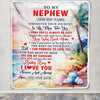 Personalized To My Nephew Gifts Blanket From Aunt Uncle Auntie Wherever Your Journey In Life Beach Nephew Birthday Gifts Warm Customized Fleece Throw Blanket | siriusteestore