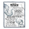 Personalized To My Nephew Gifts Blanket From Aunt Uncle Auntie Wherever Your Journey In Life Elephant Nephew Birthday Gifts Warm Customized Fleece Blanket | siriusteestore