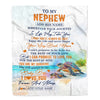 Personalized To My Nephew Gifts Blanket From Aunt Uncle Auntie Wherever Your Journey In Life Turtle Nephew Birthday Gifts Warm Customized Fleece Throw Blanket | siriusteestore