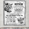 Personalized To My Nephew Gifts Blanket From Aunt Uncle Auntie Wherever Your Journey In Life White Tier Nephew Birthday Gifts Christmas Custom Fleece Blanket | siriusteestore
