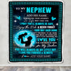 Personalized To My Nephew Gifts Blanket From Uncle Promise To Love You Gifts For Nephew Birthday Graduation Christmas Custom Fleece Throw Blanket | siriusteestore