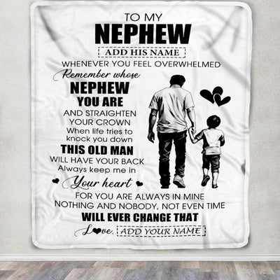 Personalized To My Nephew Gifts Blanket From Uncle Whenever Man Unique Birthday Gifts For Nephew Graduation Christmas Custom Fleece Throw Blanket | siriusteestore