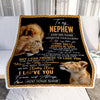 Personalized To My Nephew Gifts Blanket From Uncle Wherever Your Journey In Life Lion Nephew Birthday Gifts Christmas Customized Fleece Throw Blanket | siriusteestore
