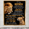 Personalized To My Nephew Gifts Blanket From Uncle Wherever Your Journey In Life Lion Nephew Birthday Gifts Christmas Customized Fleece Throw Blanket | siriusteestore