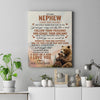 Personalized To My Nephew Gifts Canvas From Aunt Uncle Auntie Bear My Only Wish For You Nephew Birthday Gifts Graduation Christmas Custom Wall Art Print Framed Canvas | siriusteestore