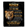 Personalized To My Nephew Gifts From Aunt Auntie Blanket Old Lion Love You Nephew Birthday Gifts Graduation Christmas Customized Fleece Throw Blanket | siriusteestore