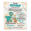 Personalized To My Nephew Gifts From Aunt Uncle Blanket Dinosaur Letter I Hugged This Gifts For Nephew Birthday Graduation Christmas Custom Fleece Blanket | siriusteestore