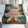 Personalized To My Nephew Gifts From Aunt Uncle Blanket Don't Give Up Bear Gifts For Nephew Birthday Graduation Christmas Customized Fleece Throw Blanket | siriusteestore