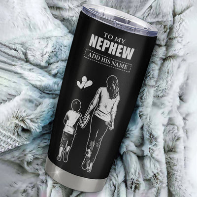 Personalized To My Nephew Gifts Tumbler From Aunt Auntie I Closed My Eyes For A Moment Nephew Birthday Graduation Christmas Custom Stainless Steel Cup Travel Mug | siriusteestore