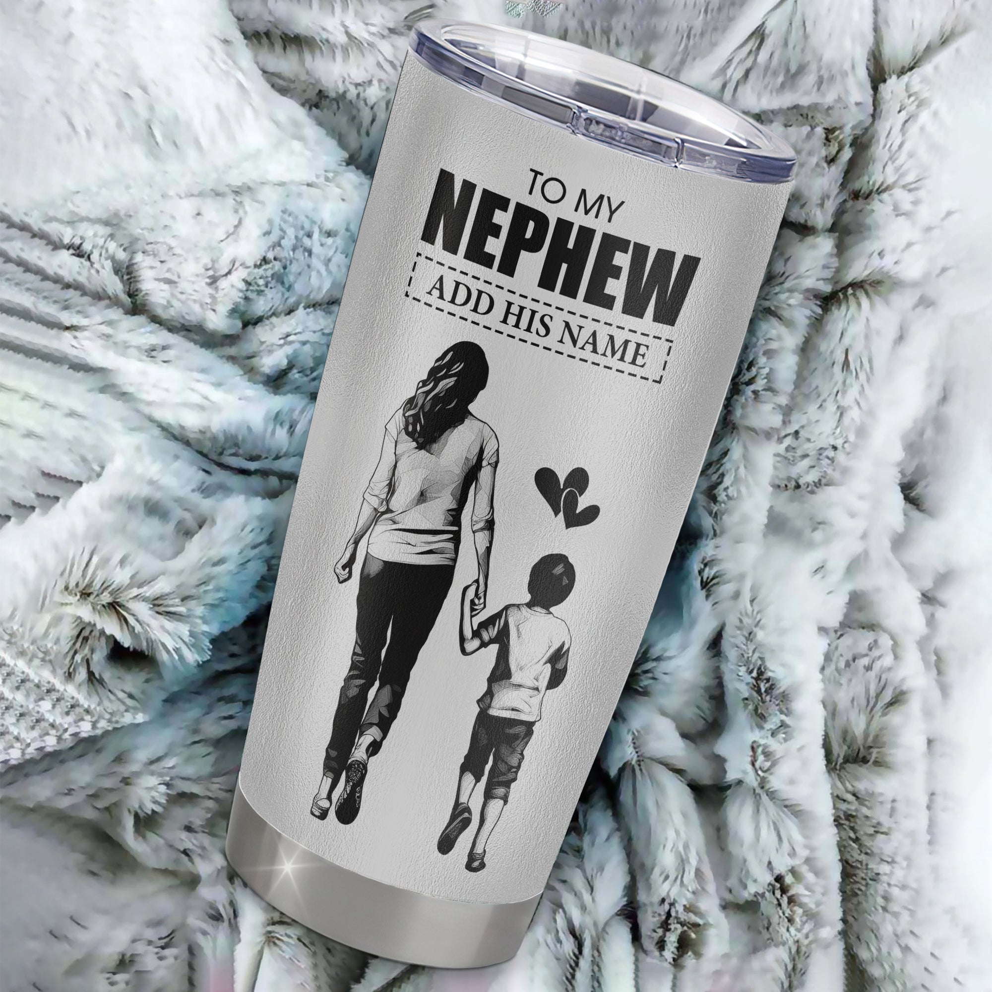 Personalized To My Nephew Gifts Tumbler From Aunt Auntie Whenever Woman Unique Birthday Gifts For Nephew Graduation Christmas Custom Stainless Steel Cup Travel Mug | siriusteestore