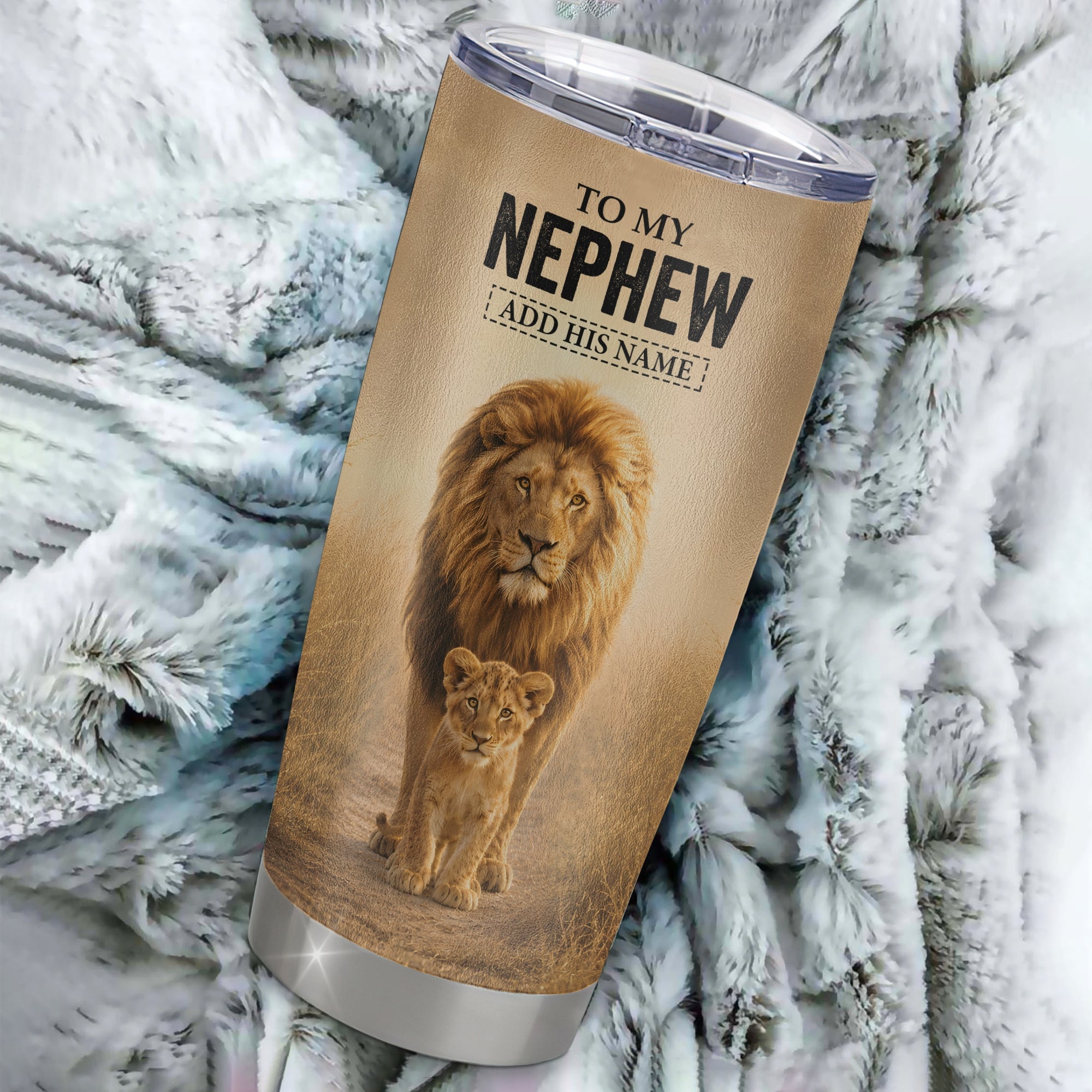 Personalized To My Nephew Gifts Tumbler From Uncle Always Remember Lion Gifts For Nephew Birthday Graduation Christmas Custom Stainless Steel Travel Mug | siriusteestore