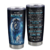 Personalized To My Nephew Lion Tumbler From Uncle Stainless Steel Cup Today Is A Good Day Nephew Gifts Birthday Graduation Christmas Custom Travel Mug | siriusteestore