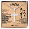 Stainless Cross Necklace Stainless Steel | 1 | Personalized To My Nephew Necklace From Aunt Promise To Love You Nephew Birthday Gifts Valentines Graduation Christmas Customized Gift Box Message Card | https://siriusteestore.