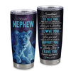 Personalized To My Nephew Tumbler From Aunt Auntie Stainless Steel Cup Sometimes It's Hard Lion Nephew Gift Birthday Graduation Christmas Custom Travel Mug | siriusteestore
