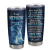 Personalized To My Nephew Tumbler From Aunt Auntie Stainless Steel Cup This Old Lion Love You Nephew Birthday Graduation Christmas Custom Travel Mug | siriusteestore