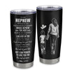 Personalized To My Nephew Tumbler From Aunt Auntie Stainless Steel Cup Whenever You Feel Overwhelmed Nephew Birthday Graduation Christmas Travel Mug | siriusteestore