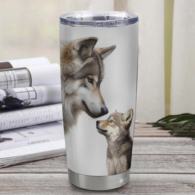 Personalized To My Nephew Tumbler From Aunt Auntie Uncle Stainless Steel Cup This Old Wolf Love You Nephew Birthday Graduation Christmas Travel Mug | siriusteestore