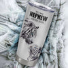 Personalized To My Nephew Tumbler From Aunt Uncle You Will Never Lose White Tiger Nephew Birthday Gifts Graduation Christmas Custom Stainless Steel Cup Travel Mug | siriusteestore