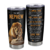 Personalized To My Nephew Tumbler From Uncle Stainless Steel Cup Live Laugh Love Lion Nephew Birthday Gifts Positive Graduation Christmas Custom Travel Mug | siriusteestore