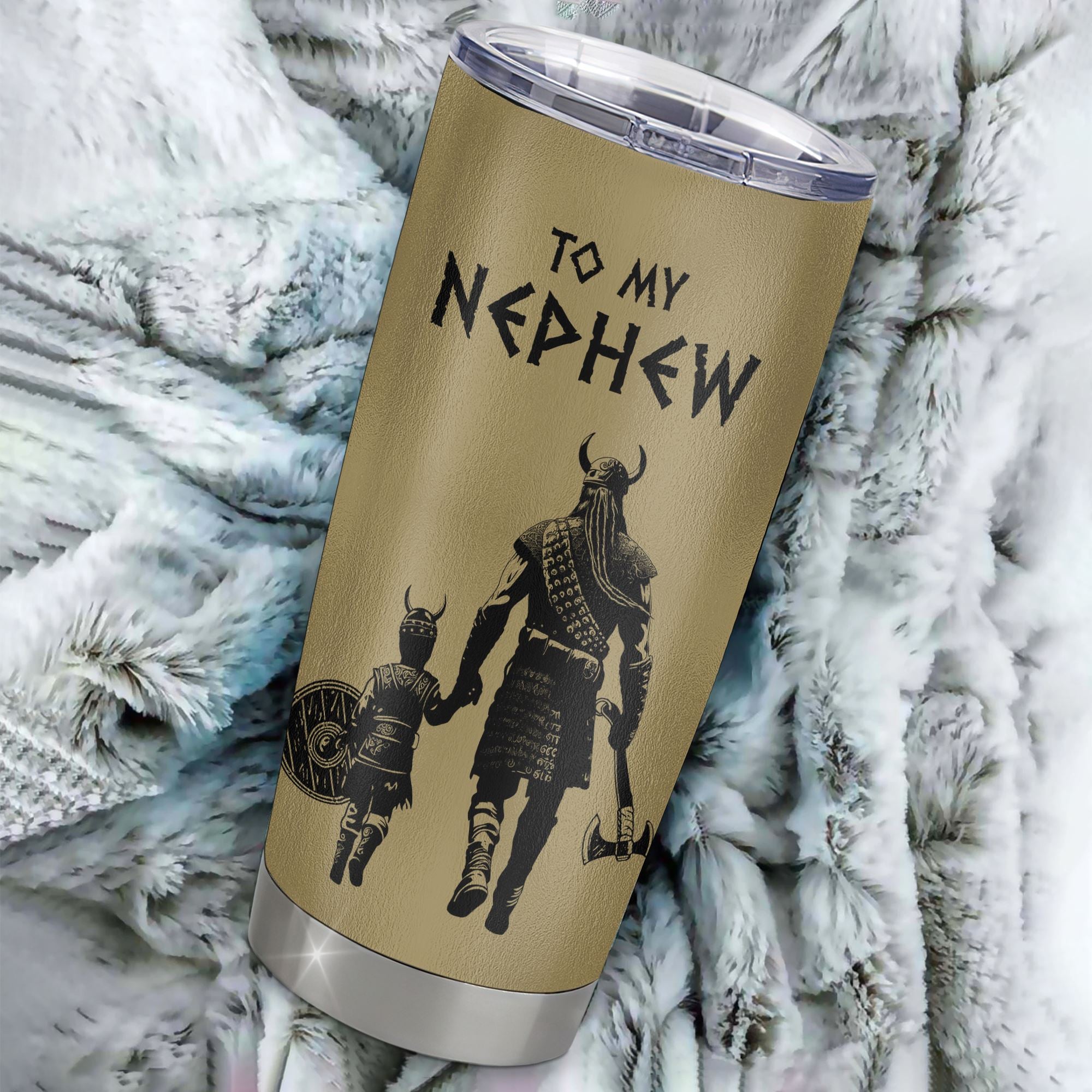 Personalized To My Nephew Tumbler From Uncle Stainless Steel Cup You Will Never Lose Viking Nephew Birthday Gifts Graduation Christmas Custom Travel Mug | siriusteestore