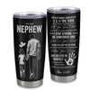 Personalized To My Nephew Tumbler Stainless Steel Cup I Love You Forever From Uncle Nephew Birthday Gifts Christmas Thanksgiving Graduation Custom Travel Mug | siriusteestore
