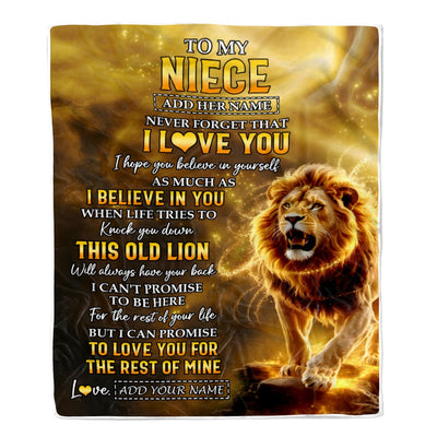 Personalized To My Niece Birthday Gifts From Uncle Blanket I Love You Niece Gifts Graduation Christmas Gift Ideas For Women Customized Fleece Throw Blanket | siriusteestore