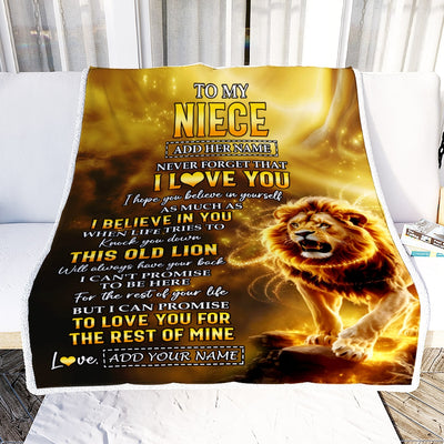 Personalized To My Niece Birthday Gifts From Uncle Blanket I Love You Niece Gifts Graduation Christmas Gift Ideas For Women Customized Fleece Throw Blanket | siriusteestore