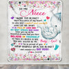 Personalized To My Niece Blanket From Aunt Auntie Titi It A Big Hug Elephant Baby Niece Birthday Christmas Customized Bed Quilt Fleece Throw Blanket | siriusteestore