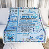 Personalized To My Niece Blanket From Aunt Auntie Uncle Bufterfly Never Forget That I Love You Niece Birthday Christmas Customized Bed Fleece Throw Blanket | siriusteestore